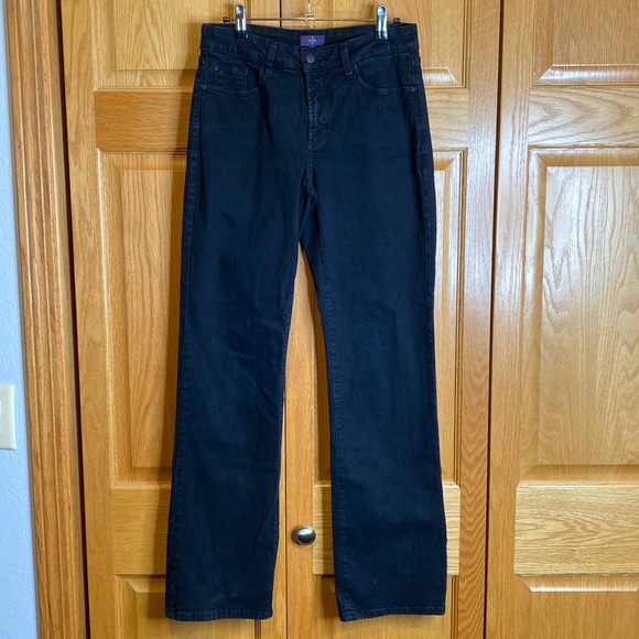 NYDJ Denim - NYDJ black hi rise boot cut with bedazzled back pockets size 6.